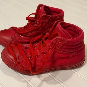 Boys size 13 All Red Converse Sneakers